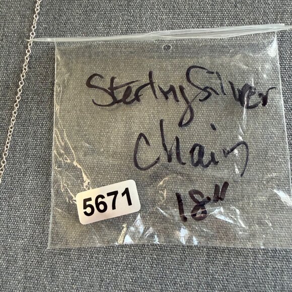 Enwraptured by Nature Necklace Sea Glass Sterling Silver Chain 18 inches - Picture 7 of 7